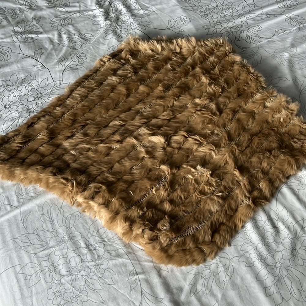 Patrizia Luca Tan Fur Poncho